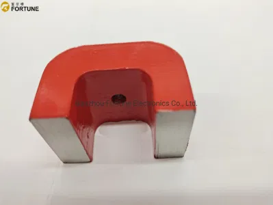 Hochwertige gegossene AlNiCo5-Magnete in individueller Größe, rot lackiert, magnetisch in Pferdeform, Hufeisenmagnet