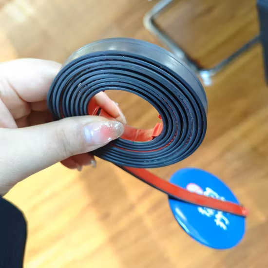 Maßgeschneiderte flexible Gummi-Magnetstreifenrolle, 3 m, doppelseitig klebendes Magnetband